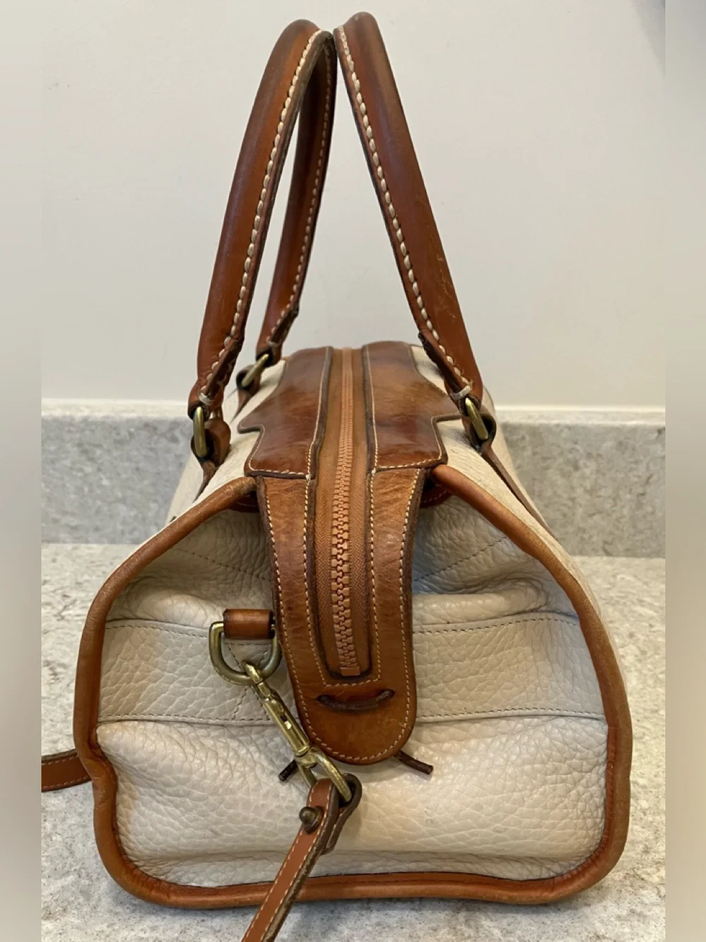 VINTAGE DOONEY & BOURKE ALL WEATHER LEATHER SATCHEL